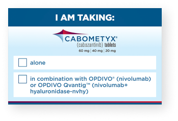 CABOMETYX Wallet Card