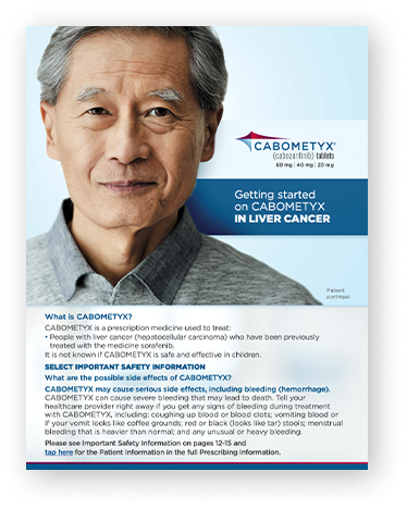 CABOMETYX Liver Cancer (HCC) Patient Handbook Cover