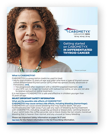 CABOMETYX Differentiated Thyroid Cancer (DTC) Patient Handbook Cover