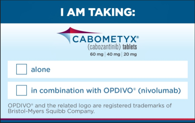 CABOMETYX Wallet Card